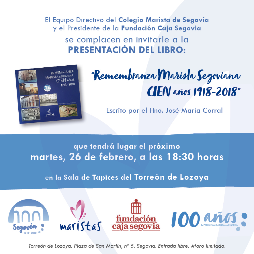 invitacion presentacion libro marista